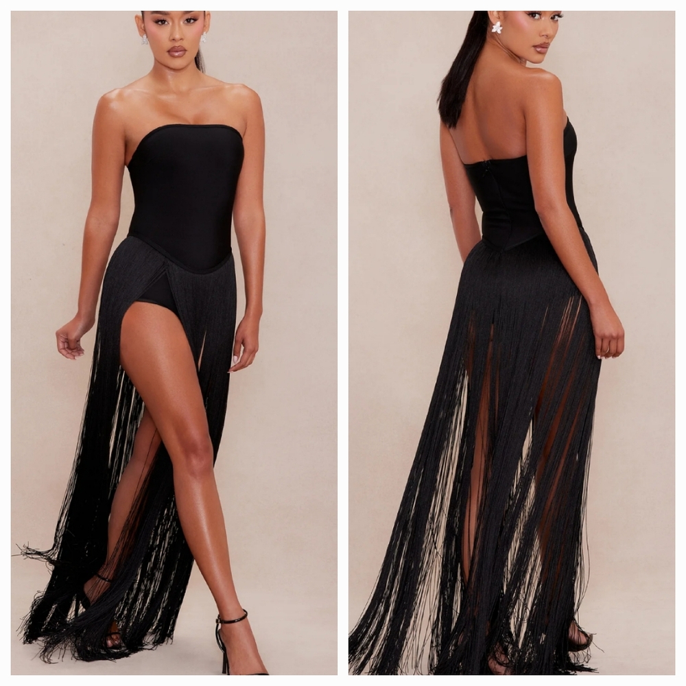 Strapless Fringe Bodysuit